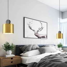 4 Stiler Gullsvart Postmodern Pendellampe