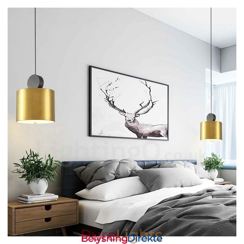 4 Stiler Gullsvart Postmodern Pendellampe