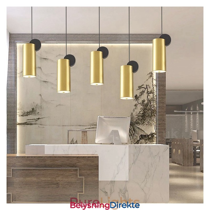 4 Stiler Gullsvart Postmodern Pendellampe