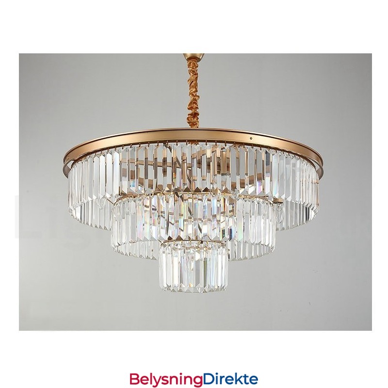 Postmoderne Luksuriøs Rund K9 Krystall Anheng Lysekrone Lys Utstillingshall