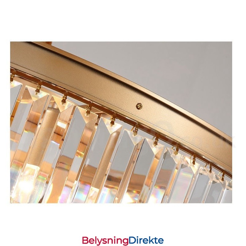 Postmoderne Luksuriøs Rund K9 Krystall Anheng Lysekrone Lys Utstillingshall