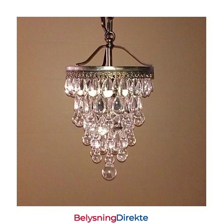 Krystallperleformet Moderne Anheng Med 1 Lyskilde Og Antikkfarget Armatur