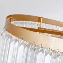 Gull Postmoderne Luksuriøs Rund K9 Krystall Anheng Lysekrone Utstillingshall