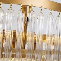 Gull Postmoderne Luksuriøs Rund K9 Krystall Anheng Lysekrone Utstillingshall