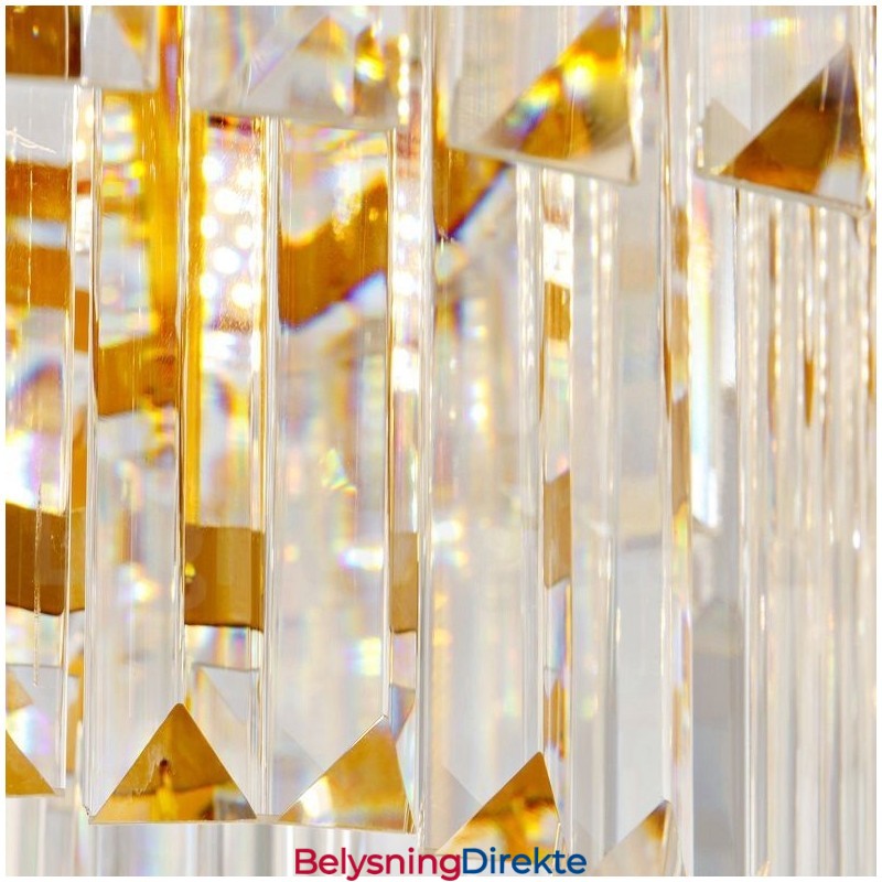 Gull Postmoderne Luksuriøs Rund K9 Krystall Anheng Lysekrone Utstillingshall