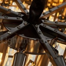 Årets Luksuriøse Postmoderne Gullrund K9 Krystallanhengslysekrone Utstillingshall