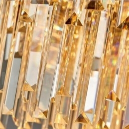 Årets Luksuriøse Postmoderne Gullrund K9 Krystallanhengslysekrone Utstillingshall