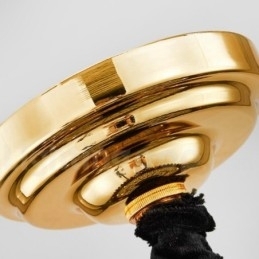 Årets Luksuriøse Postmoderne Gullrund K9 Krystallanhengslysekrone Utstillingshall