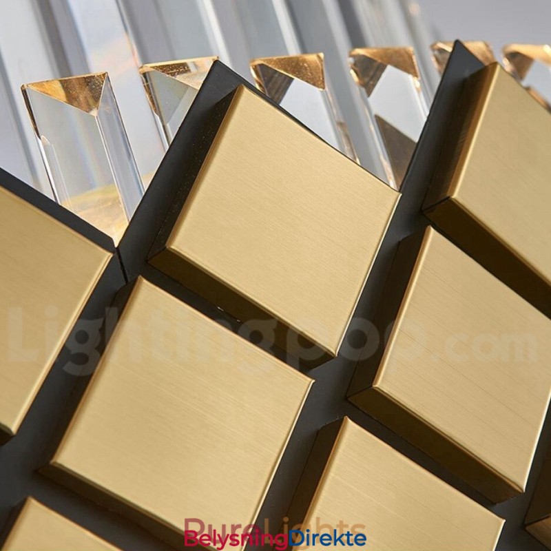 Luksuriøs Moderne Gull Pluss Svart Rund K9 Krystall Anheng Lysekrone Utstillingshall