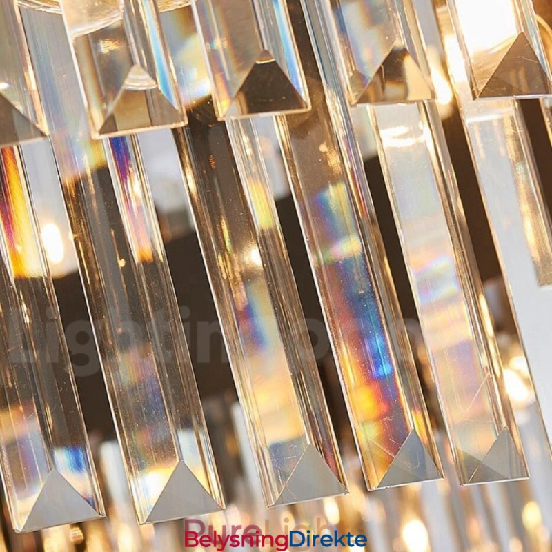 Luksuriøs Moderne Gull Pluss Svart Rund K9 Krystall Anheng Lysekrone Utstillingshall