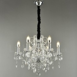 Lys Gull Sølv Amerikansk Stil Krystall Anheng Lysekrone Lys Butikk