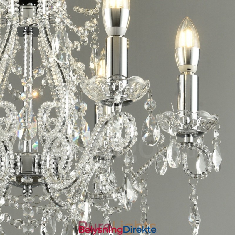 Lys Gull Sølv Amerikansk Stil Krystall Anheng Lysekrone Lys Butikk