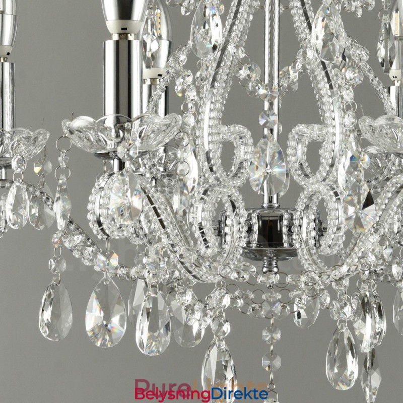 Lys Gull Sølv Amerikansk Stil Krystall Anheng Lysekrone Lys Butikk