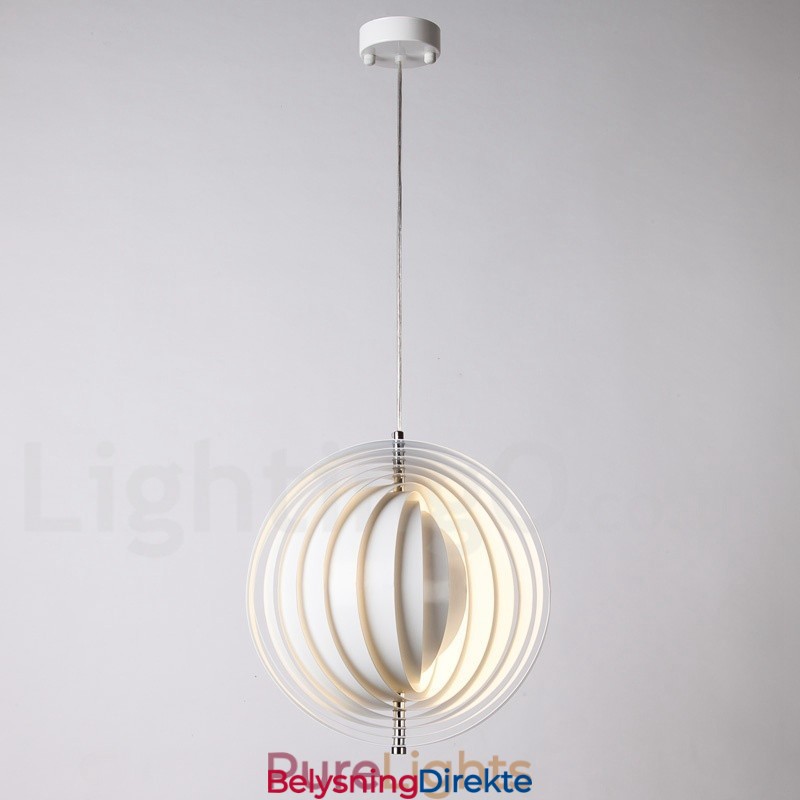 Globe Hvit Roter Postmodern Diy Pendellampe