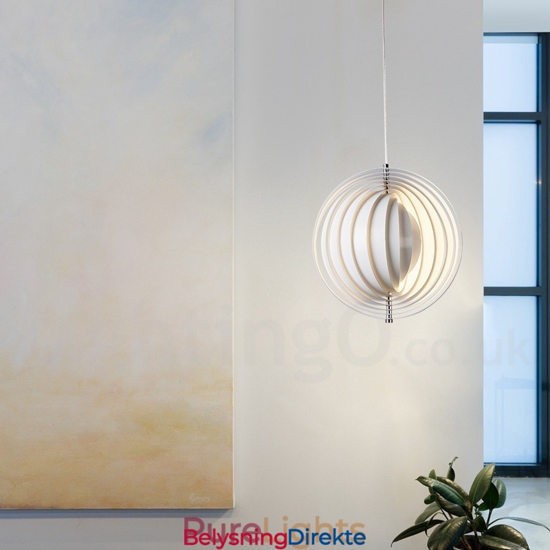 Globe Hvit Roter Postmodern Diy Pendellampe