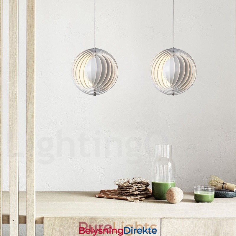 Globe Hvit Roter Postmodern Diy Pendellampe