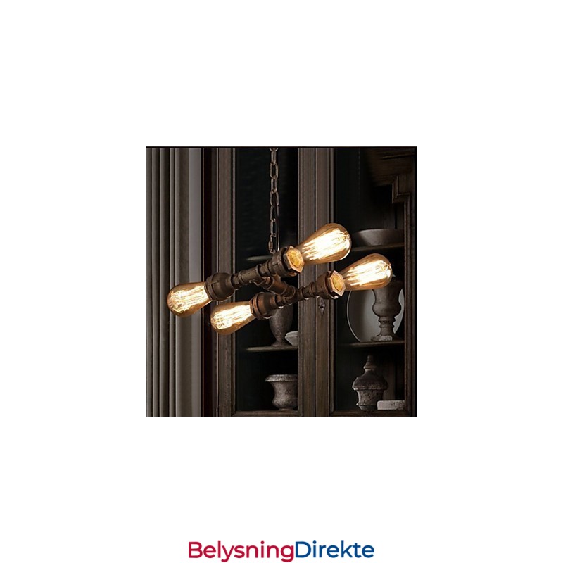 4 Lett Amerikansk Industriell Vannpipe I Retrostil Med Vind