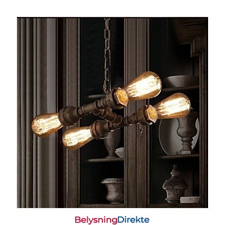 4 Lett Amerikansk Industriell Vannpipe I Retrostil Med Vind