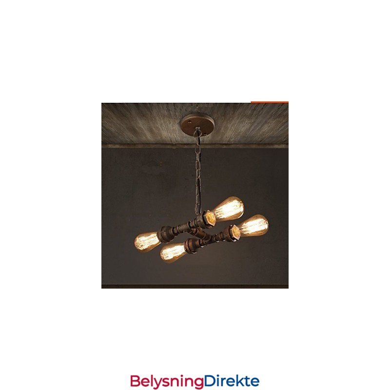 4 Lett Amerikansk Industriell Vannpipe I Retrostil Med Vind