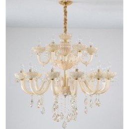 18 (12+6) Lys Luksuriøs Champagne Krystalllysekrone