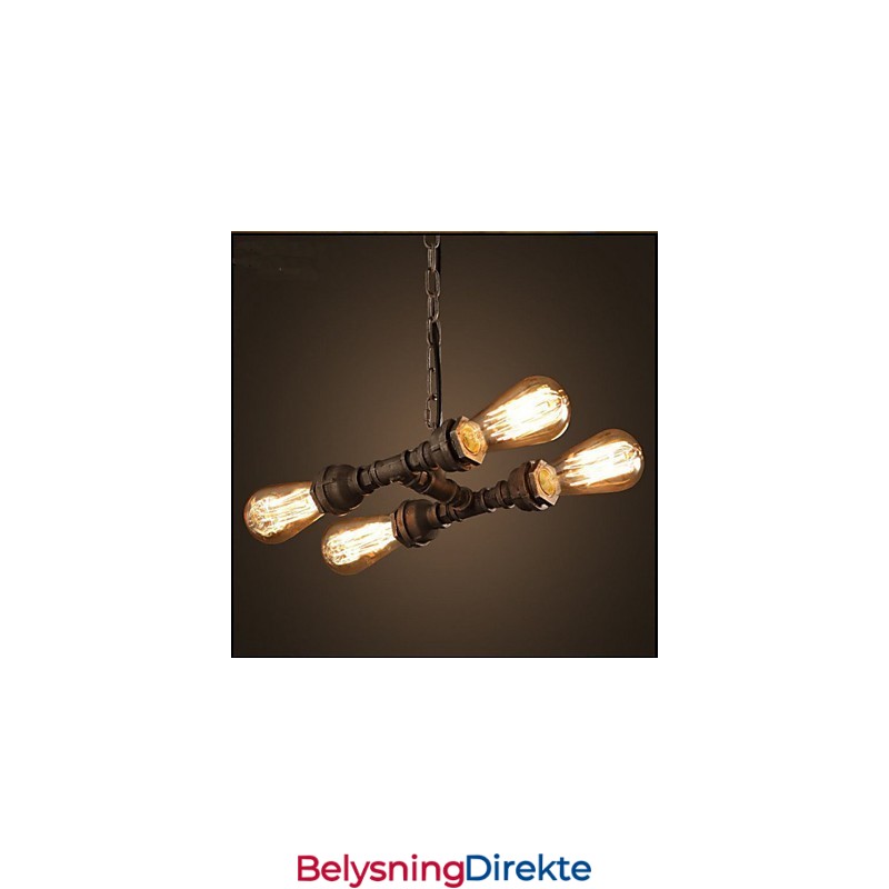 4 Lett Amerikansk Industriell Vannpipe I Retrostil Med Vind