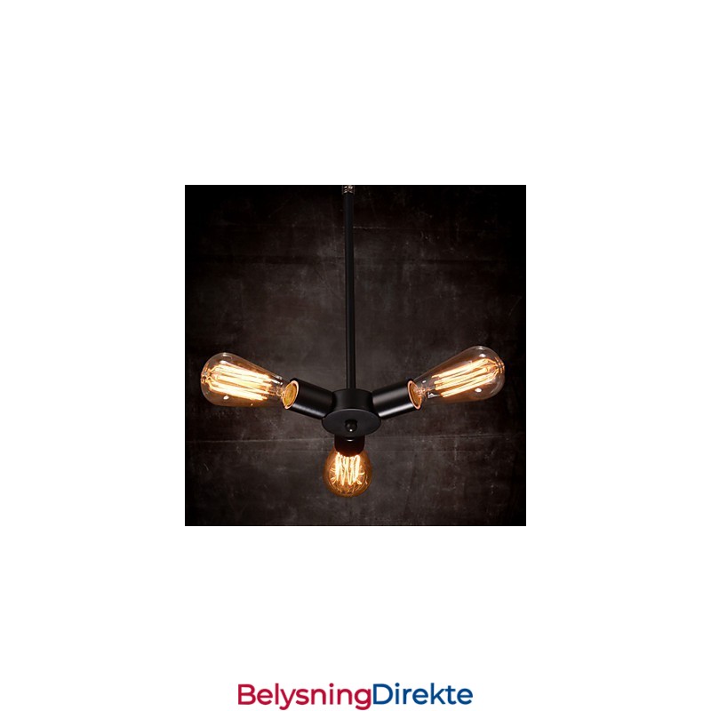 Pendellampe 3 Lys I Landlig Stil I Smijern