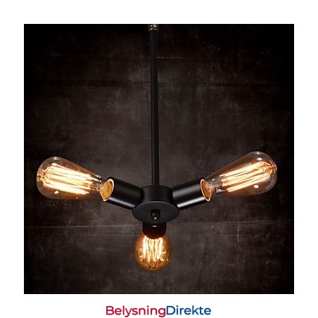 Pendellampe 3 Lys I Landlig Stil I Smijern