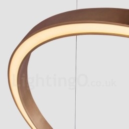 Wi-Fi Smart Dimmbar Gull Rose Gull Moderne Samtidsstil 3 Rings Lys Aluminiumslegering Pendellampe Med Akrylskjerm