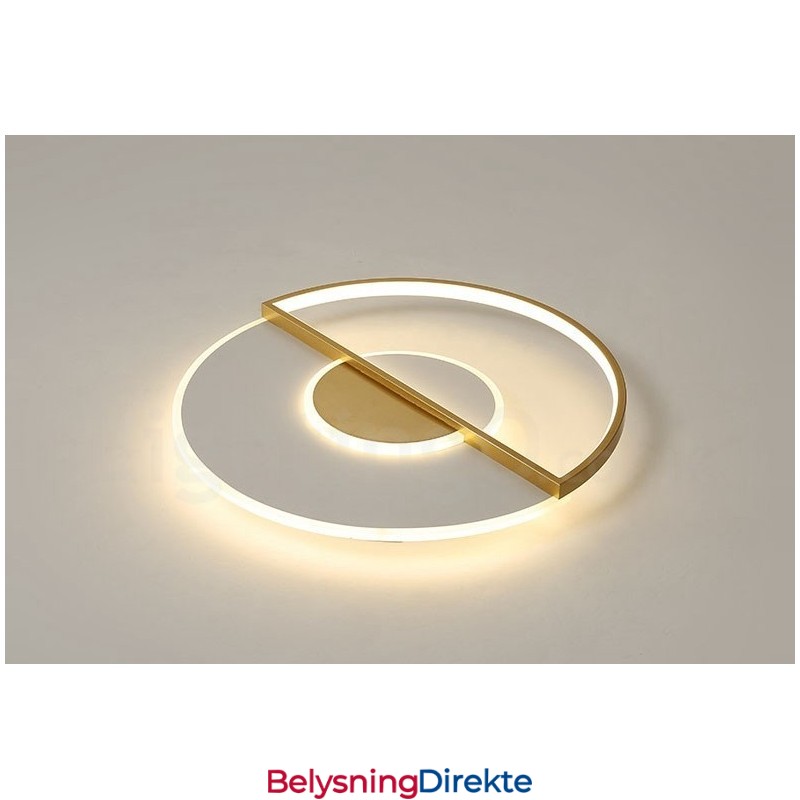 Gullfargede Ultratynne Moderne, Samtidskunstneriske Nordiske Taklamper Med Fjernkontroll, Kan Også Brukes Som Vegglampe