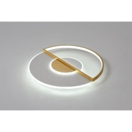 Gullfargede Ultratynne Moderne, Samtidskunstneriske Nordiske Taklamper Med Fjernkontroll, Kan Også Brukes Som Vegglampe