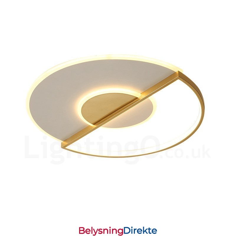 Gullfargede Ultratynne Moderne, Samtidskunstneriske Nordiske Taklamper Med Fjernkontroll, Kan Også Brukes Som Vegglampe