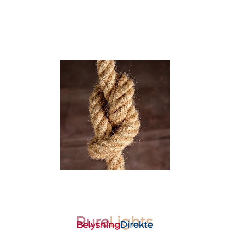 Retro Håndlaget Hamptau-Lysekronelampe I Industriell Landlig Stil