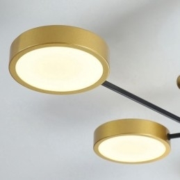 Gullsvart Tak Moderne Metalllysekrone