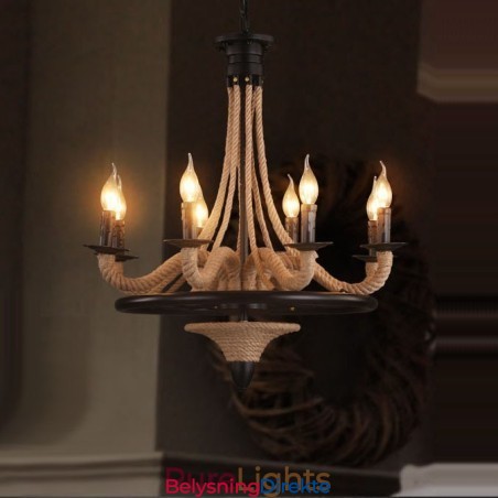 8 Lys Stearinlys Industriell Stil Hamptau Anheng Lysekrone Lys