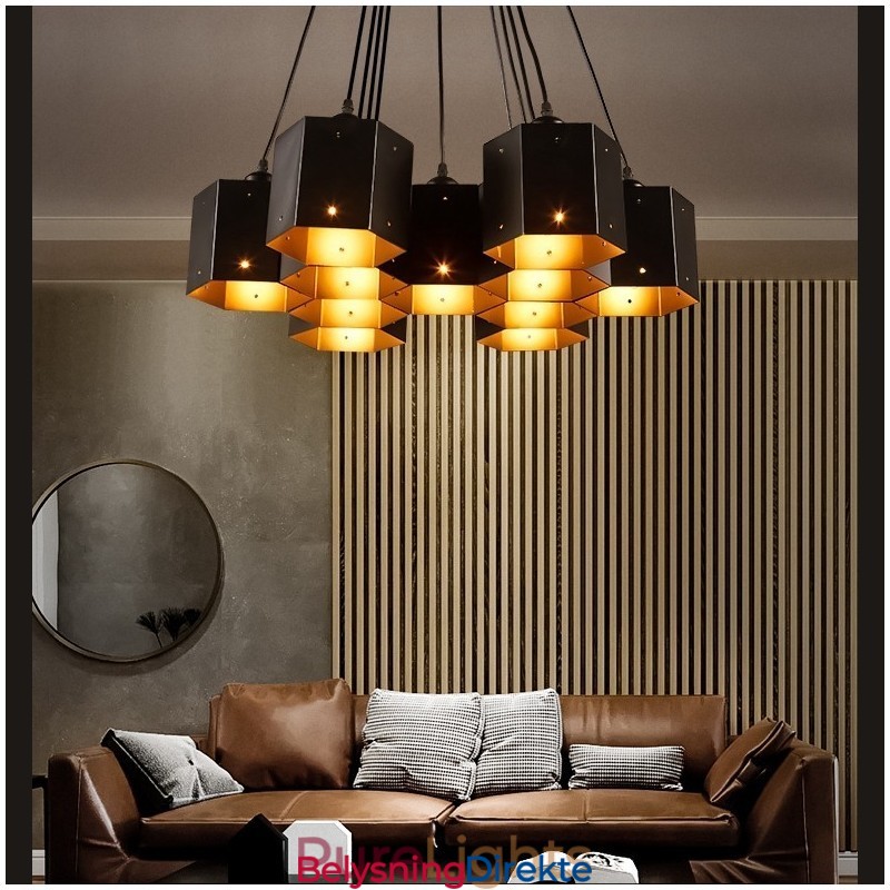 Loft Industriell Stil Pendellysekrone