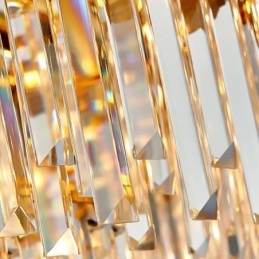 To-Etasjes Luksuriøs Postmoderne Svart Og Gull Rund K9 Krystall Anhengslysekrone