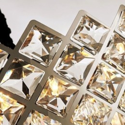 Luksuriøs Postmoderne Sølvrund K9 Krystall Anhengslysekrone