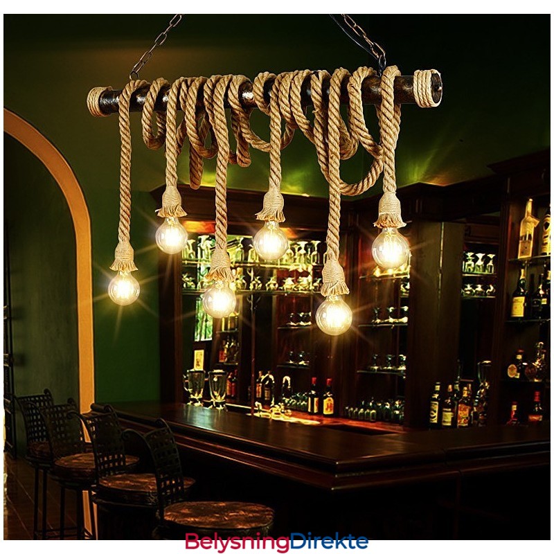 Vintage Tradisjonell Klassisk Nordisk Stil Hamptau-Lysekrone