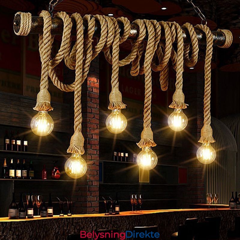 Vintage Tradisjonell Klassisk Nordisk Stil Hamptau-Lysekrone