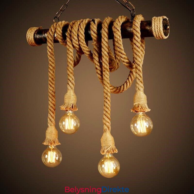 Vintage Tradisjonell Klassisk Nordisk Stil Hamptau-Lysekrone