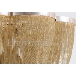 Tassels Lysekrone Designer Anhengslampe Sølvgullfarge