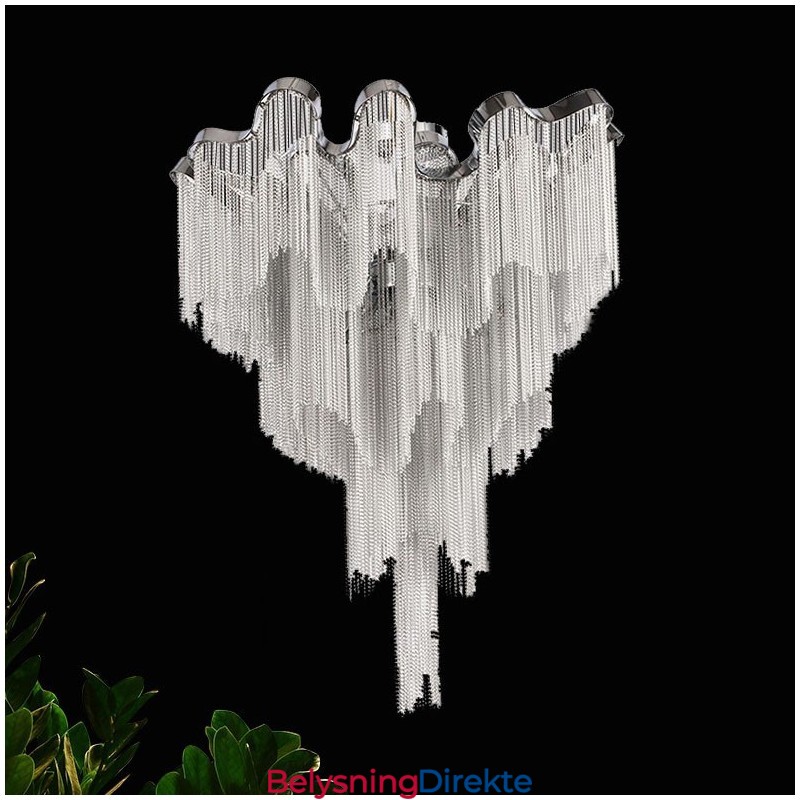 Tassels Lysekrone Designer Taklampe Sølvgullfarge