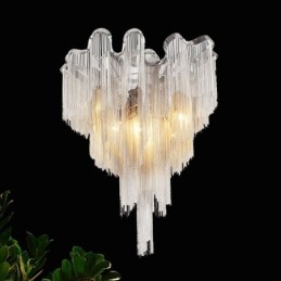 Tassels Lysekrone Designer Taklampe Sølvgullfarge