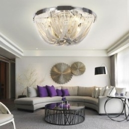 Tassels Lysekrone Designer Taklampe Sølvgullfarge