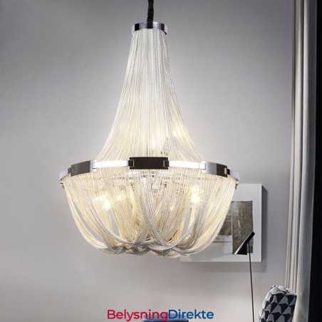 Tassels Lysekrone Designer Anhengslampe Sølvgullfarge