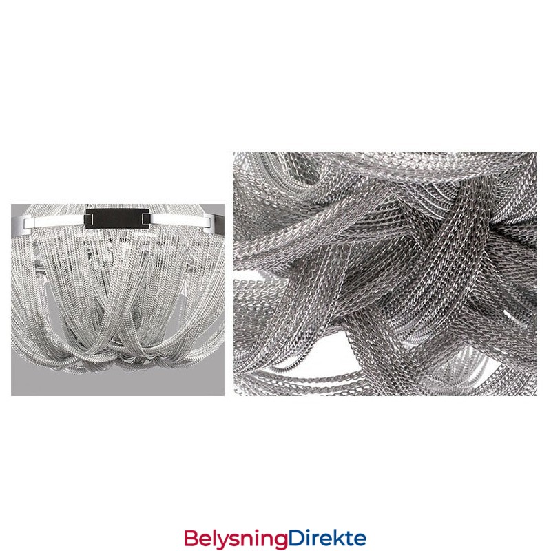 Tassels Lysekrone Designer Anhengslampe Sølvgullfarge