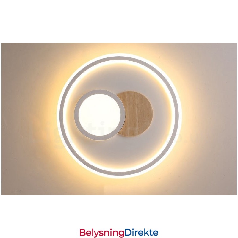 Tre Dimbar Moderne, Samtidskunstnerisk Nordisk Stil, Innfelt Rund Taklampe Med Fjernkontroll, Kan Også Brukes Som Vegglampe