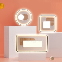 Tre Dimbar Moderne, Samtidskunstnerisk Nordisk Stil, Innfelt Rund Taklampe Med Fjernkontroll, Kan Også Brukes Som Vegglampe