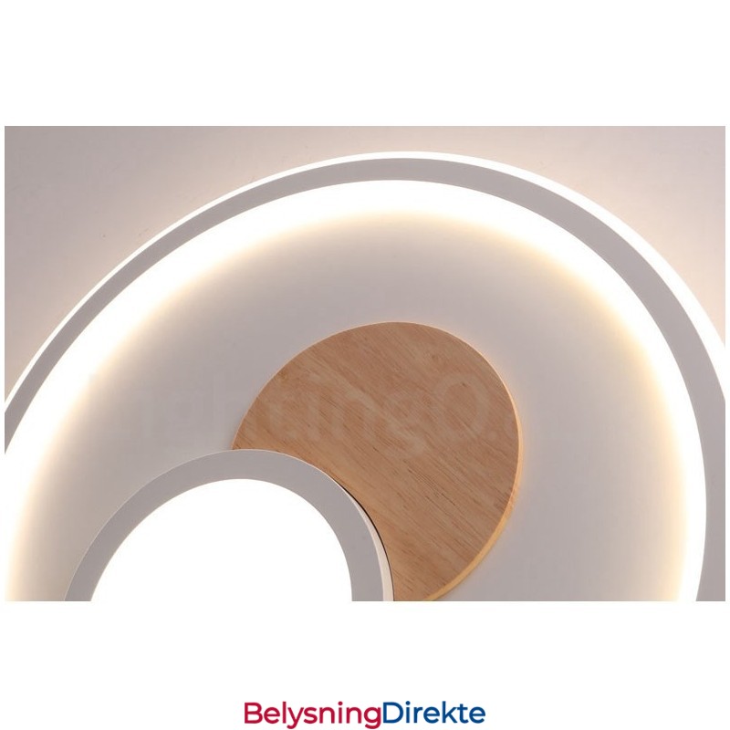 Tre Dimbar Moderne, Samtidskunstnerisk Nordisk Stil, Innfelt Rund Taklampe Med Fjernkontroll, Kan Også Brukes Som Vegglampe