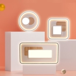 Tre Dimbar Moderne, Samtidskunstnerisk Nordisk Stil Firkantet Innfelt Taklampe Med Fjernkontroll Kan Også Brukes Som Vegglampe